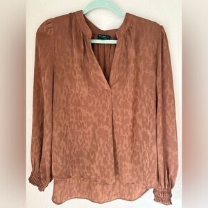 Current Air Rust Animal Print Blouse
